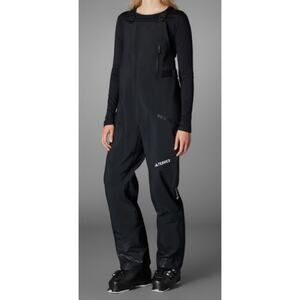 Womens Size M adidas Bib Pants Black Terrex Techrock Gore-Tex Ski Snow IN8783